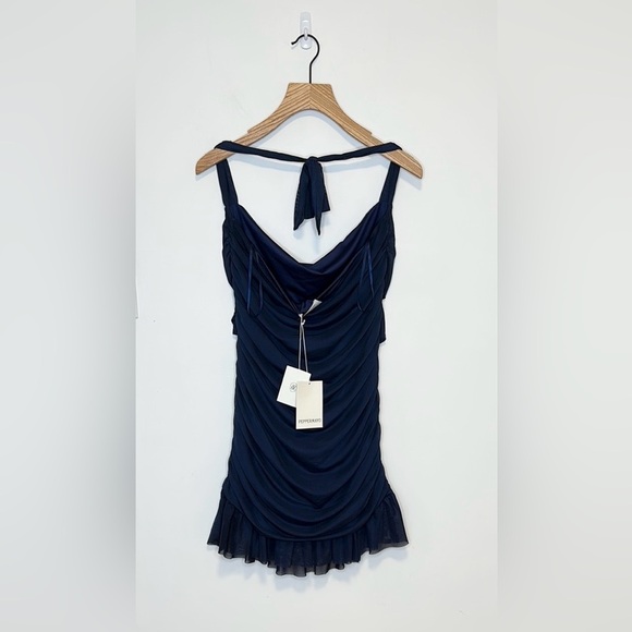 Peppermayo Exclusive - Devyn Mini Dress NWT - Navy , sz : 14 - Picture 7 of 13